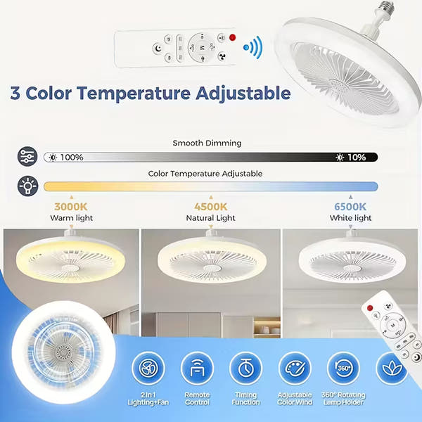 Rotatable 3-in-1 Ceiling Fan Light™